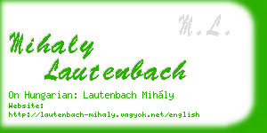 mihaly lautenbach business card
